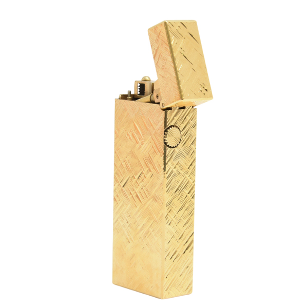 ダンヒル dunhill ローラー ガスライター モザイクカット ゴールド メンテナンス済み 中古
