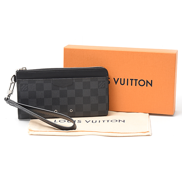 ルイヴィトン 財布 メンズ ダミエグラフィット ジッピー ドラゴンヌ 長財布 クラッチバッグ Louis Vuitton N60379 中古
