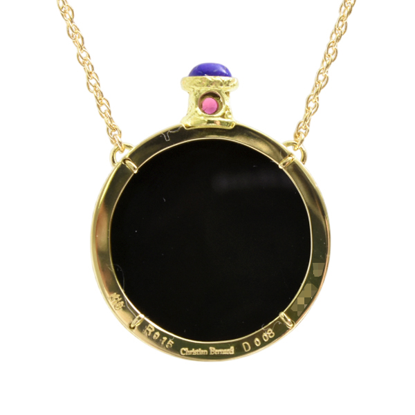 クリスチャンベルナール ネックレス パフュームボトルデザイン R0.15ct D0.08ct イエローゴールド K18YG Christian Bernard 中古