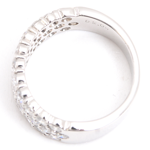 ダイヤモンド 指輪 レディース パヴェダイヤモンド リング D2.04ct 14号 プラチナ ノンブランド PT900 中古