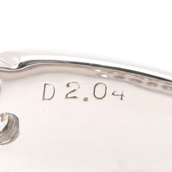 ダイヤモンド 指輪 レディース パヴェダイヤモンド リング D2.04ct 14号 プラチナ ノンブランド PT900 中古