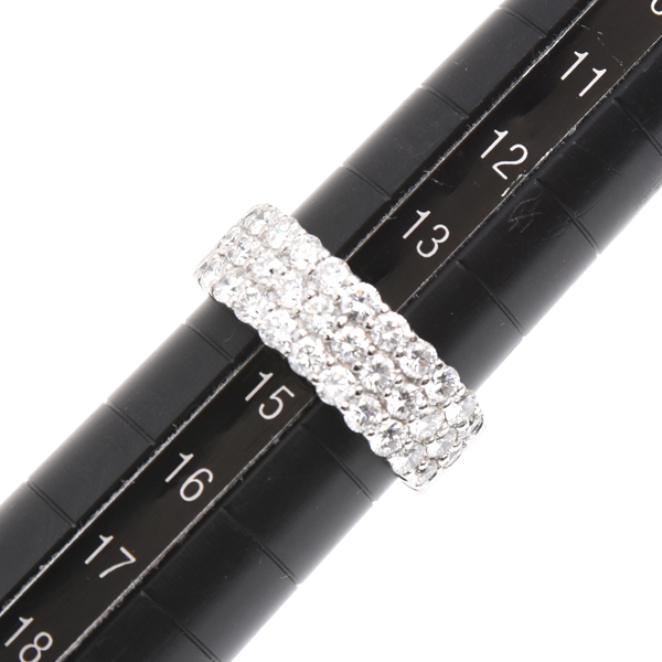 ダイヤモンド 指輪 レディース パヴェダイヤモンド リング D2.04ct 14号 プラチナ ノンブランド PT900 中古