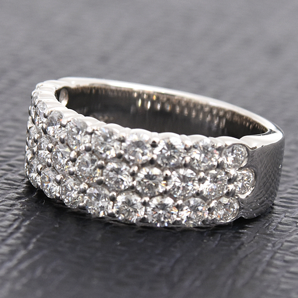 ダイヤモンド 指輪 レディース パヴェダイヤモンド リング D2.04ct 14号 プラチナ ノンブランド PT900 中古