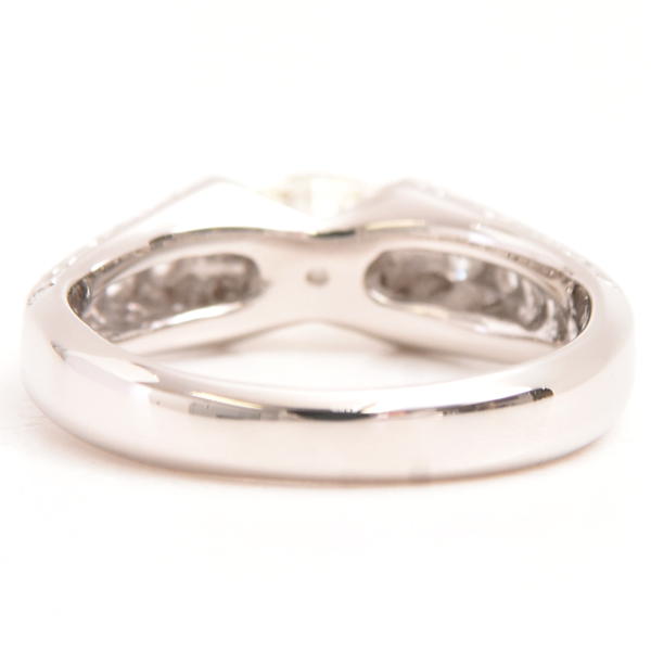 ダイヤモンド PT900 マーキスカット イエローダイヤモンド リング D0.684ct 0.56ct 10号 プラチナ ノンブランド PT900 中古