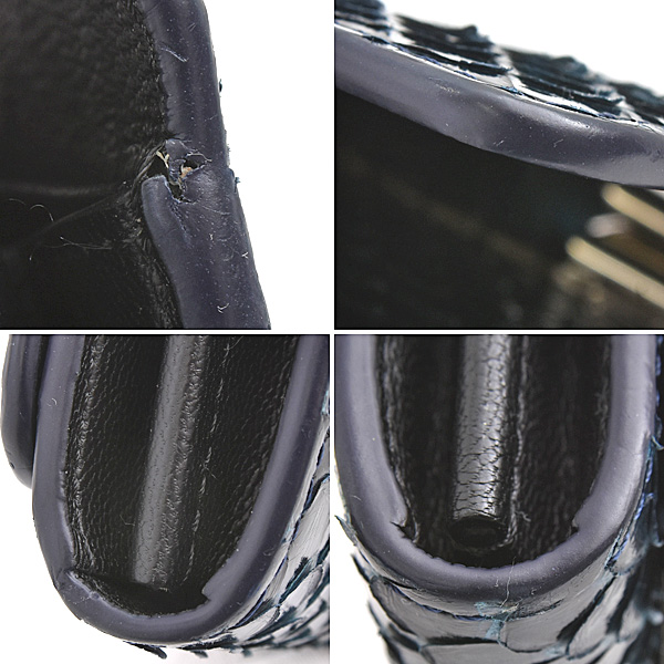 ルイヴィトン 財布 レディース エキゾチック ポルトフォイユ ツイスト パイソン ブルー系 ロングウォレット 蛇革 Louis Vuitton 中古