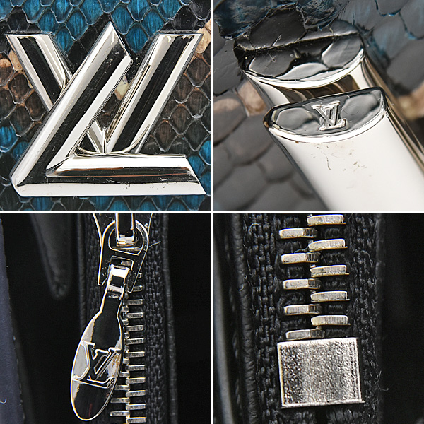 ルイヴィトン 財布 レディース エキゾチック ポルトフォイユ ツイスト パイソン ブルー系 ロングウォレット 蛇革 Louis Vuitton 中古