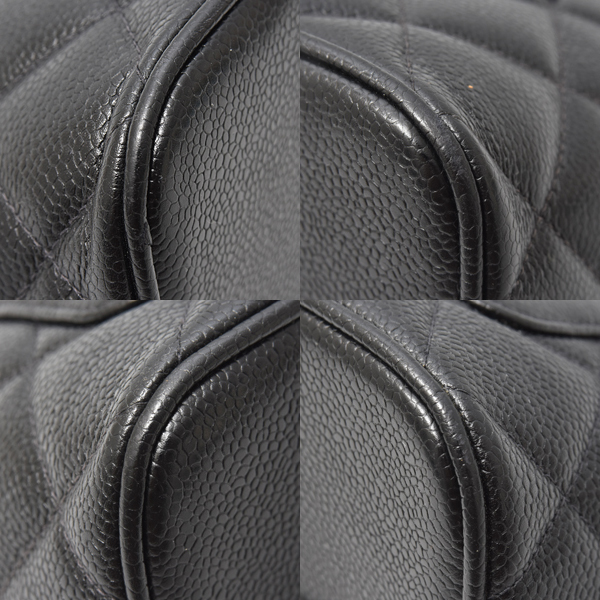 シャネル バッグ レディース マトラッセ 復刻トート ハンドバッグ ショルダー キャビアスキン ブラック CHANEL 中古