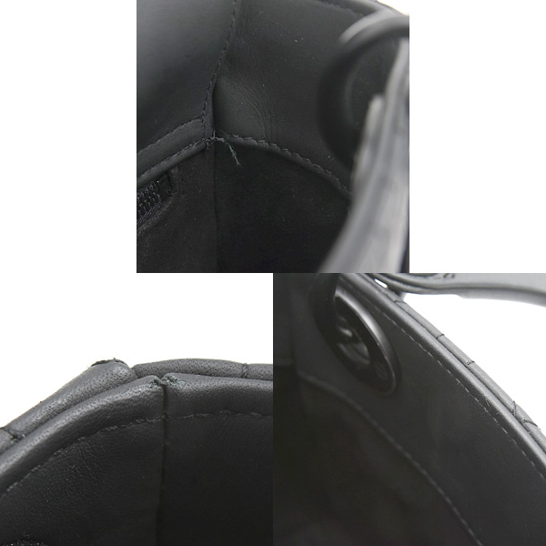 クリスチャンディオール バッグ レディース レディディオール ミニ カナージュ ブラック ウルトラマット カーフスキン Christian Dior M0505SLOI 中古