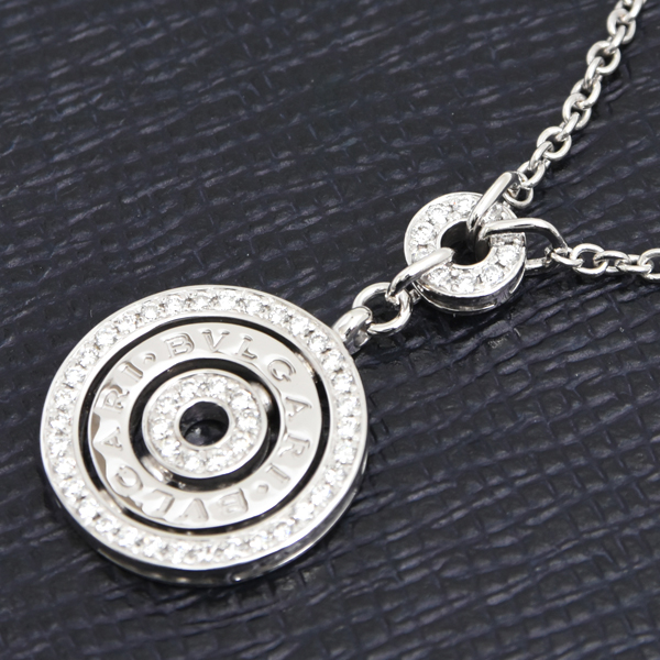ブルガリ ネックレス レディース アストラーレ チェルキ ダイヤ ネックレス ホワイトゴールド BVLGARI 750WG 中古