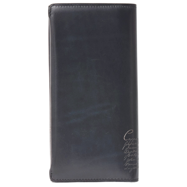 ベルルッティ 財布 メンズ エスパス エン スクリット カリグラフィ 長財布 レザー ネイビー Berluti 中古