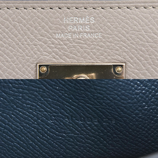 エルメス 財布 レディース ケリーウォレット ロング 長財布 C刻印 グリアスファルト グレー系 ヴォーエプソン HERMES 中古