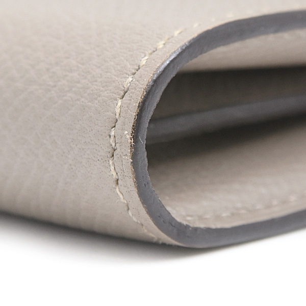 エルメス 財布 レディース ケリーウォレット ロング 長財布 C刻印 グリアスファルト グレー系 ヴォーエプソン HERMES 中古