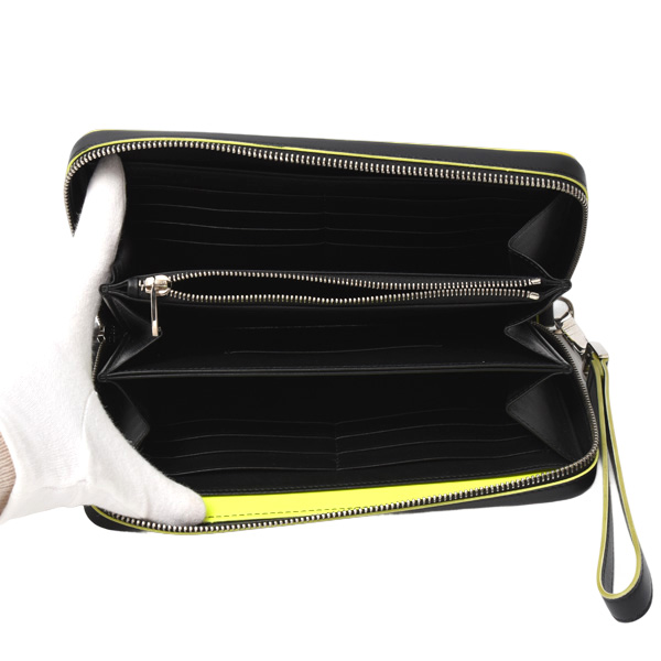 クリスチャンディオール 財布 メンズ ラウンドファスナー オーガナイザー バッグ クラッチ レザー ブラック Christian Dior 中古