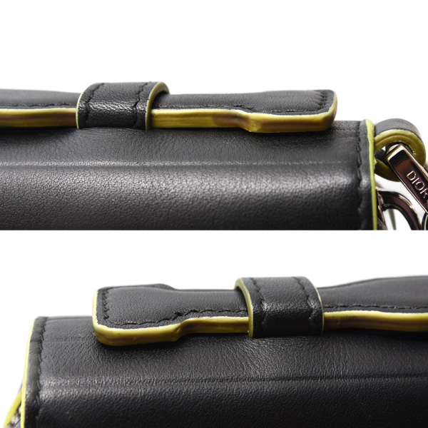 クリスチャンディオール 財布 メンズ ラウンドファスナー オーガナイザー バッグ クラッチ レザー ブラック Christian Dior 中古