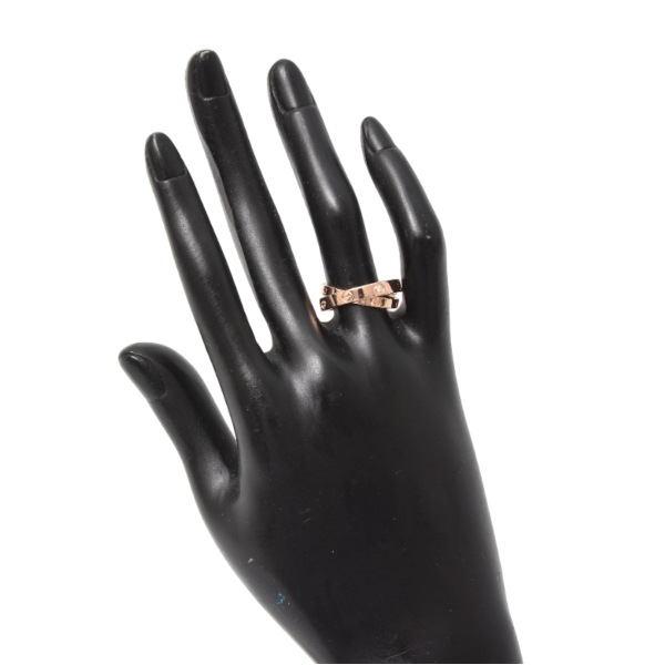カルティエ 指輪 ビーラブ リング 4Pダイヤモンド 52サイズ 12.5号 ピンクゴールド 750PG Cartier 中古