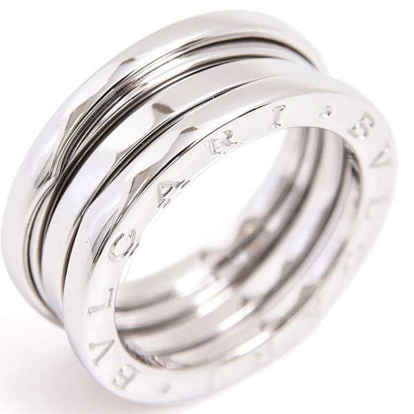 ブルガリ 指輪 メンズ ビー ゼロワン B-ZERO1 リング 55号 ホワイトゴールド BVLGARI 750WG 中古