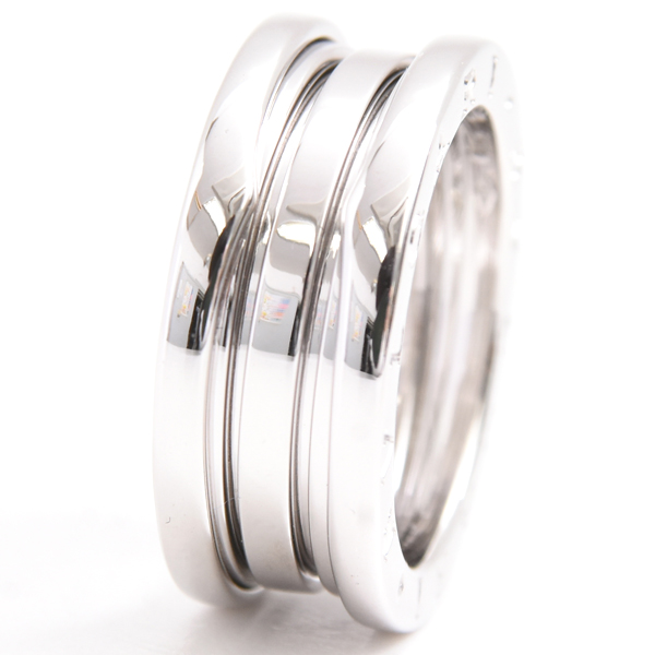 ブルガリ 指輪 メンズ ビー ゼロワン B-ZERO1 リング 55号 ホワイトゴールド BVLGARI 750WG 中古