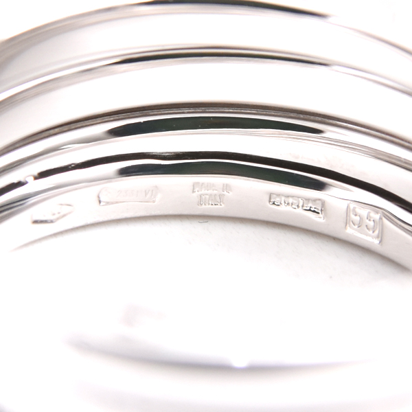 ブルガリ 指輪 メンズ ビー ゼロワン B-ZERO1 リング 55号 ホワイトゴールド BVLGARI 750WG 中古