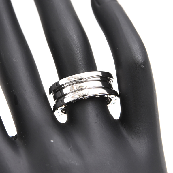 ブルガリ 指輪 メンズ ビー ゼロワン B-ZERO1 リング 55号 ホワイトゴールド BVLGARI 750WG 中古