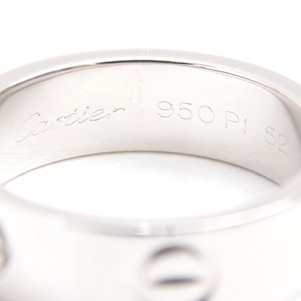 カルティエ 指輪 レディース ラブリング 52号 プラチナ Cartier PT950 中古