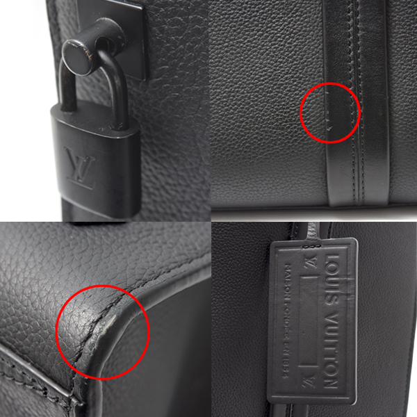 ルイヴィトン バッグ テイクオフトート LVアエログラム グレインカーフ レザー ノワール ブラック Louis Vuitton M57308 中古