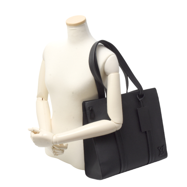 ルイヴィトン バッグ テイクオフトート LVアエログラム グレインカーフ レザー ノワール ブラック Louis Vuitton M57308 中古