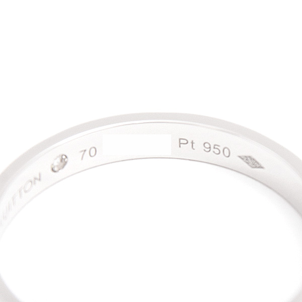 ルイヴィトン 指輪 メンズ リング アリアンス アンプラント 1Pダイヤ 刻印サイズ70 実測29号程 プラチナ Louis Vuitton Q9F01F PT950 中古