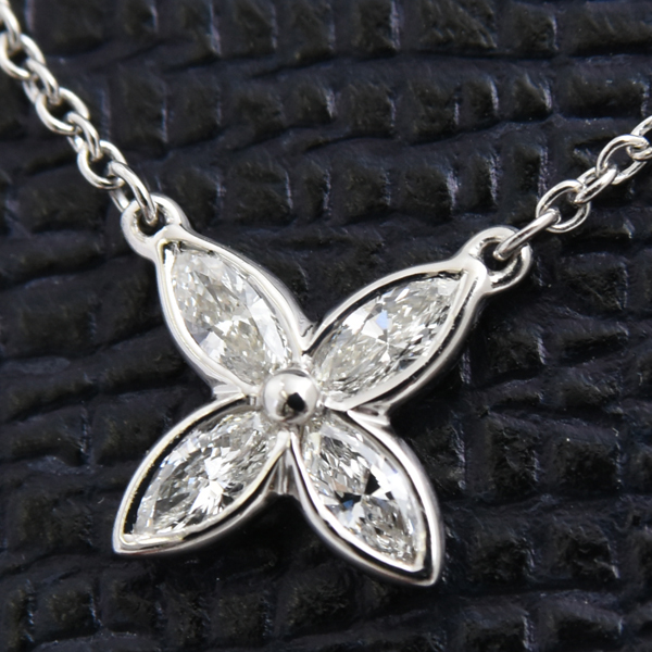 ティファニー ネックレス レディース ビクトリア ダイヤモンド ネックレス プラチナ TIFFANY PT950 中古