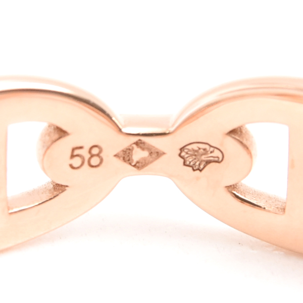 エルメス 指輪 ユニセックス シェーヌダンクル アンシェネPM リング 58号 ピンクゴールド HERMES 750PG 中古