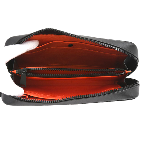 ボッテガヴェネタ バッグ メンズ セカンドバッグ クラッチバッグ マキシイントレチャート ラムスキン ブラック BOTTEGA VENETA 中古