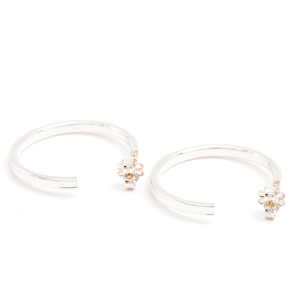 ティファニー ピアス レディース 1837 ナロー フープ シルバー SV925 TIFFANY 中古