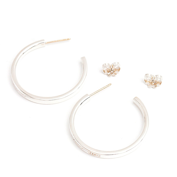 ティファニー ピアス レディース 1837 ナロー フープ シルバー SV925 TIFFANY 中古