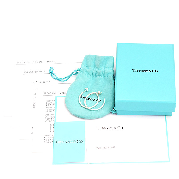 ティファニー ピアス レディース 1837 ナロー フープ シルバー SV925 TIFFANY 中古