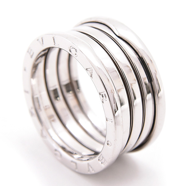 ブルガリ 指輪 メンズ ビーゼロワン B-ZERO1 リング 61号 実寸20号 ホワイトゴールド BVLGARI 750WG 中古