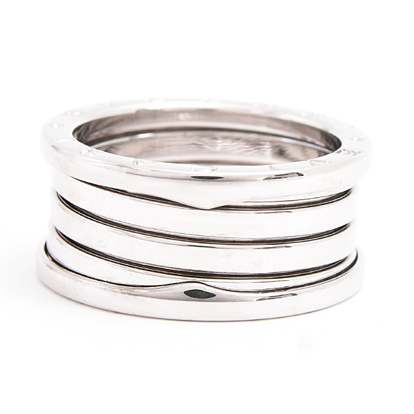 ブルガリ 指輪 メンズ ビーゼロワン B-ZERO1 リング 61号 実寸20号 ホワイトゴールド BVLGARI 750WG 中古