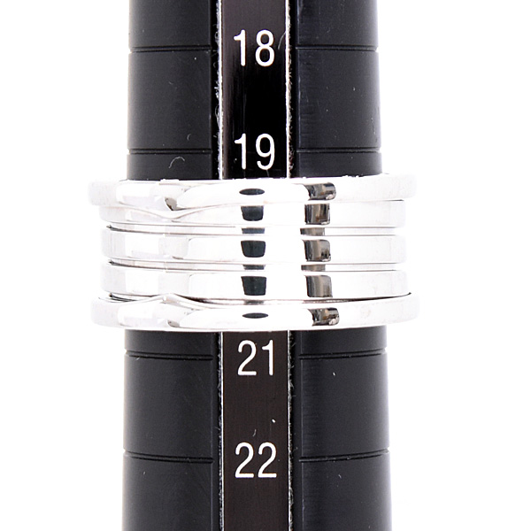 ブルガリ 指輪 メンズ ビーゼロワン B-ZERO1 リング 61号 実寸20号 ホワイトゴールド BVLGARI 750WG 中古