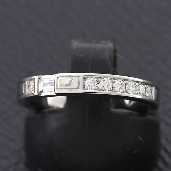ハリーウィンストン 指輪 レディース トラフィックアクセント ダイヤ リング 9号強 プラチナ PT950 HARRY WINSTON 中古