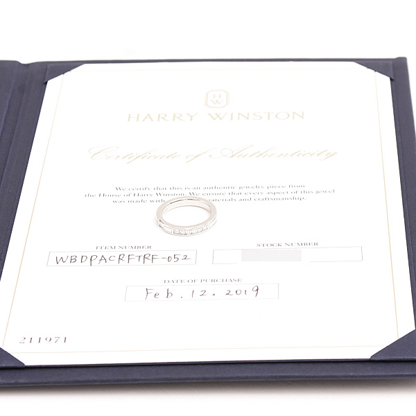 ハリーウィンストン 指輪 レディース トラフィックアクセント ダイヤ リング 9号強 プラチナ PT950 HARRY WINSTON 中古