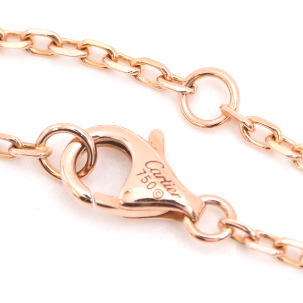 カルティエ ネックレス レディース トリニティ ピンクサファイア ネックレス ピンクゴールド Cartier 750PG 中古