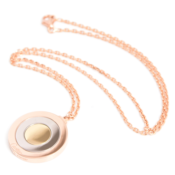 カルティエ ネックレス レディース ラウンド トリニティ ネックレス 保証書付 ゴールド Cartier 750YG×WG×PG 中古