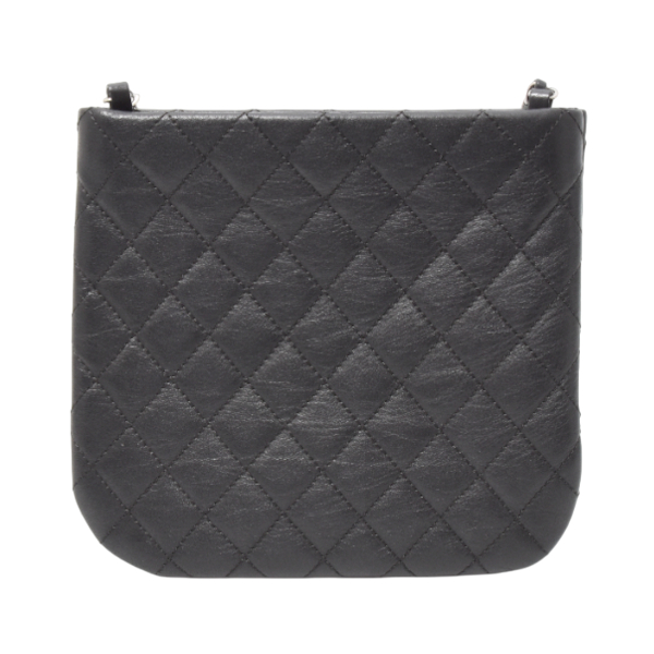 シャネル チェーンショルダーバッグ マトラッセ ユニフォーム ココボタン カーフレザー ブラック CHANEL 中古