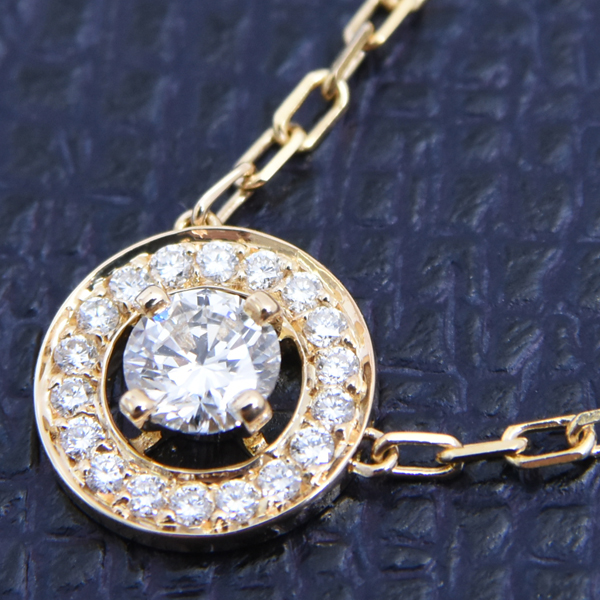 ブシュロン ネックレス レディース アバ ダイヤモンド ネックレス イエローゴールド BOUCHERON 750YG 中古