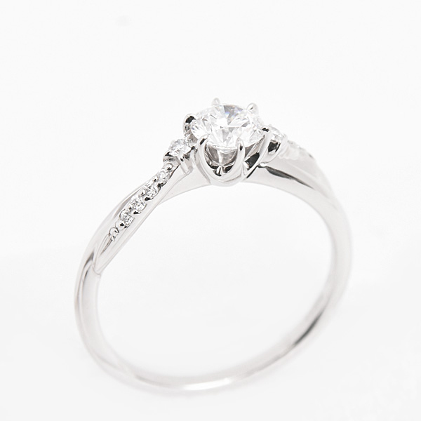 スタージュエリー 指輪 レディース エンゲージメントリング 10号 STARGAZER 立爪 ダイヤ 0.400ct 0.05ct D-VS1-3EX プラチナ PT950 STAR JEWELRY 中古