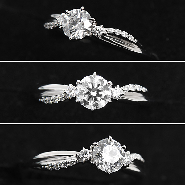 スタージュエリー 指輪 レディース エンゲージメントリング 10号 STARGAZER 立爪 ダイヤ 0.400ct 0.05ct D-VS1-3EX プラチナ PT950 STAR JEWELRY 中古