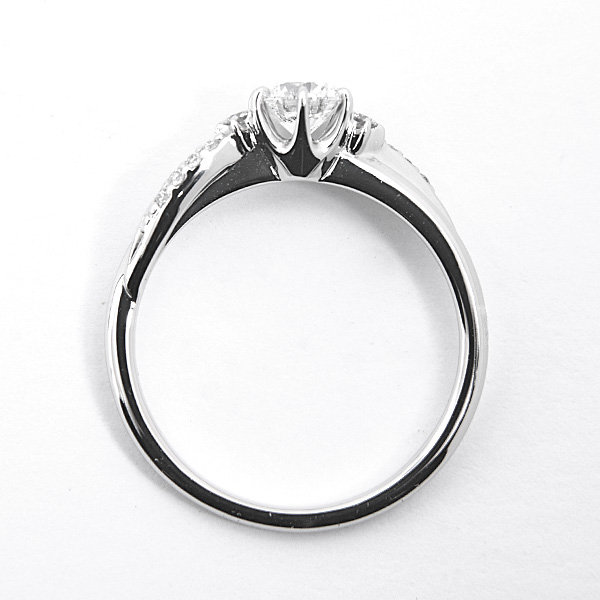 スタージュエリー 指輪 レディース エンゲージメントリング 10号 STARGAZER 立爪 ダイヤ 0.400ct 0.05ct D-VS1-3EX プラチナ PT950 STAR JEWELRY 中古