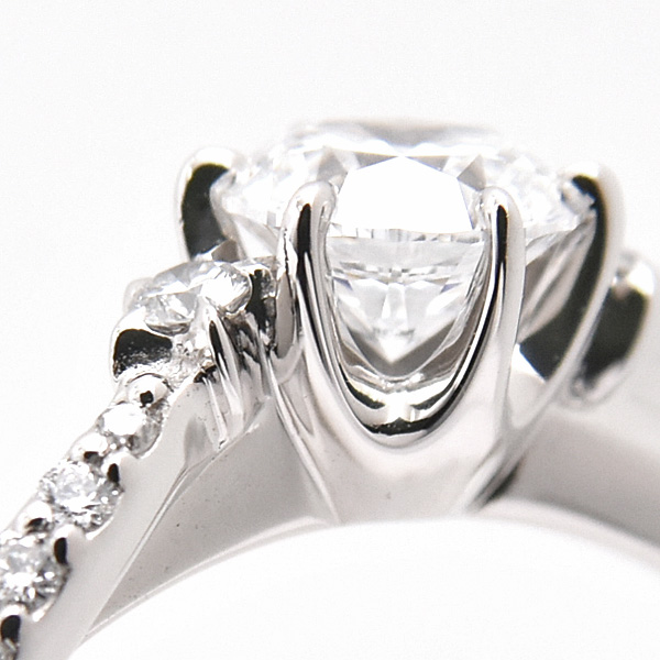 スタージュエリー 指輪 レディース エンゲージメントリング 10号 STARGAZER 立爪 ダイヤ 0.400ct 0.05ct D-VS1-3EX プラチナ PT950 STAR JEWELRY 中古