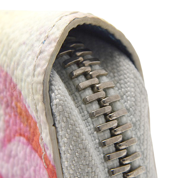 ルイヴィトン 財布 レディース ジッピーウォレットヴェルティカル ファスナー長財布 モノグラムウォーターカラー カラフル Louis Vuitton M80499 中古