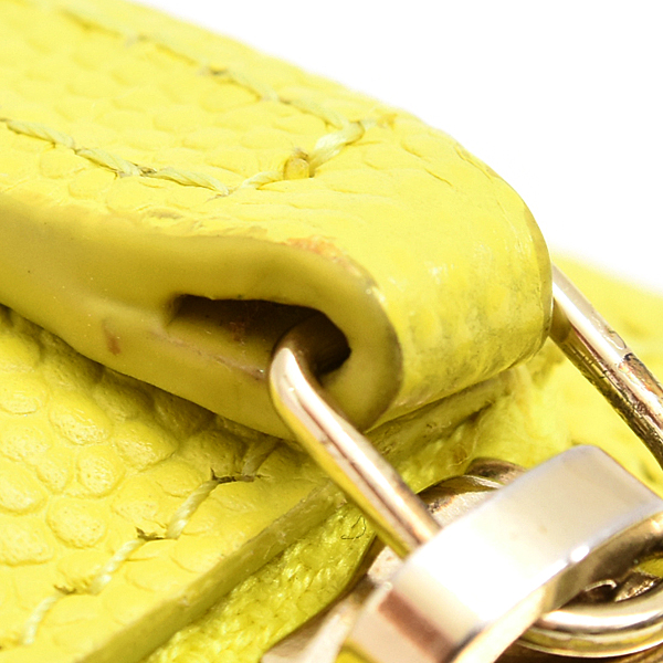 シャネル 財布 レディース マトラッセ 三つ折り財布 コンパクトウォレット ランダム キャビアスキン イエロー CHANEL 中古