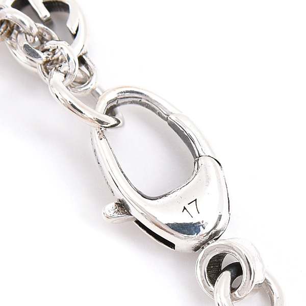 グッチ ブレスレット レディース ダブルG キーチャーム 鍵 サイズ17 シルバー SV925 中古