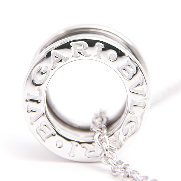 ブルガリ ネックレス レディース メンズ ビーゼロワン B-ZERO1 ホワイトゴールド BVLGARI 750WG 中古